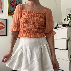 Peach chiffon top!